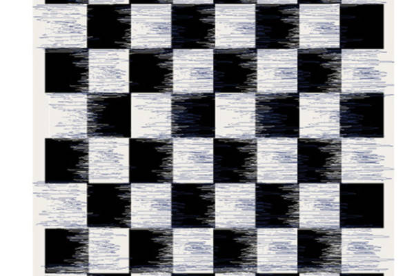 经典黑白格子服装印花面料设计，展现时尚与个性的完美结合