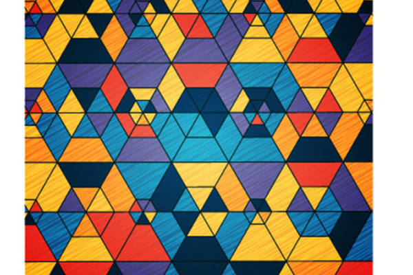 多色几何图案面料印花,时尚服装印花设计新选择