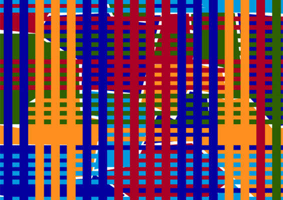 现代抽象几何图案服装印花面料设计