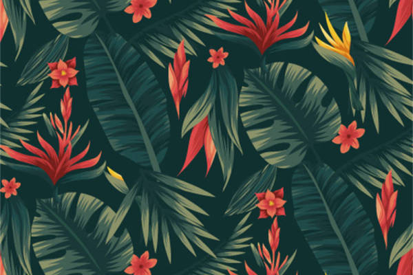 热带风情面料印花，夏日服装印花设计灵感