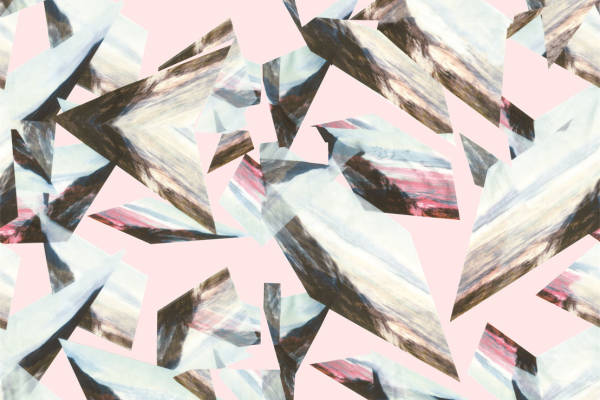 抽象艺术风格粉色背景几何图案服装印花面料