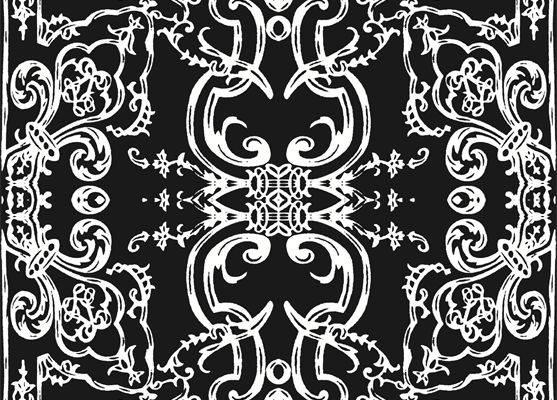 经典黑白花卉面料印花，打造优雅服装印花设计