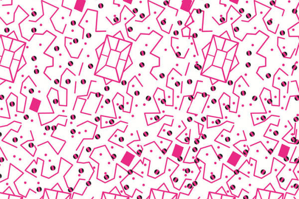 现代抽象几何图案服装印花面料设计