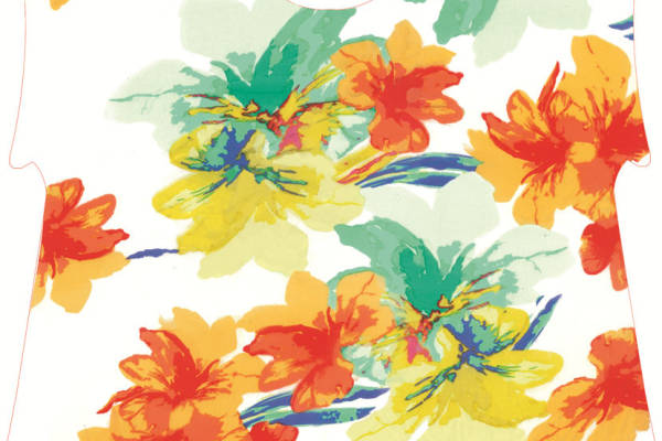 绚丽多彩的花卉面料印花服装，展现自然之美