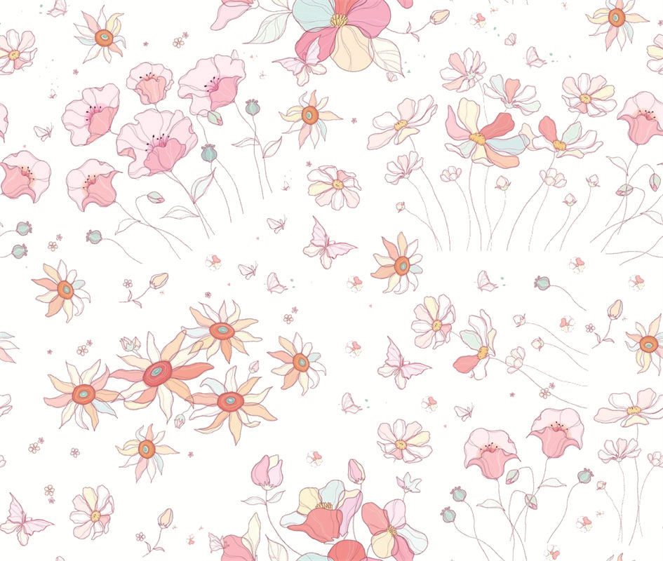 春日花园：柔和色彩花卉面料印花服装