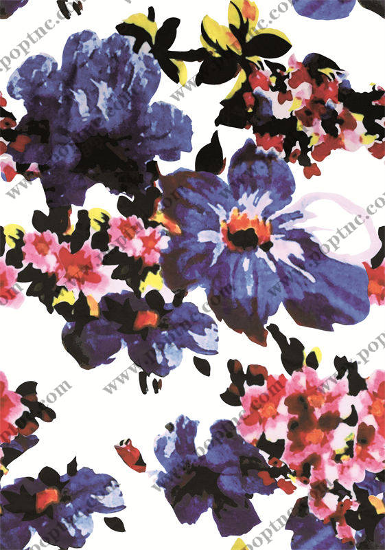 优雅花卉图案服装印花面料 打造春日浪漫风格