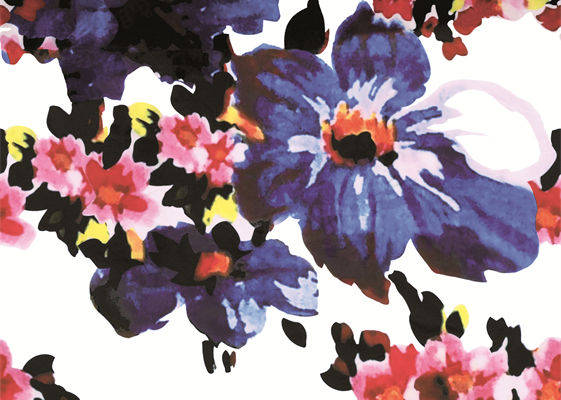 优雅花卉图案服装印花面料 打造春日浪漫风格