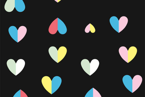 多彩爱心图案面料印花，打造时尚服装印花新潮流