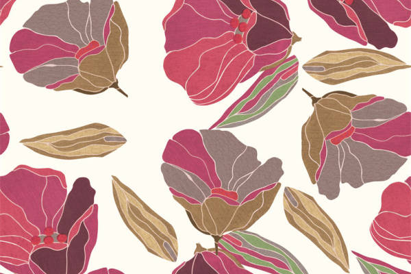 优雅花卉图案面料印花，打造春日服装印花时尚