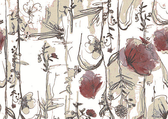 优雅复古花卉服装印花面料，打造经典时尚风格