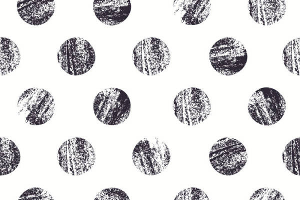 黑白圆形纹理面料印花,打造经典时尚服装印花设计