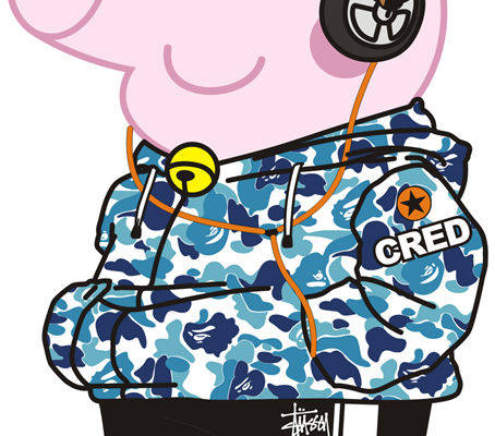 时尚街头风格裁片印花服装印花设计