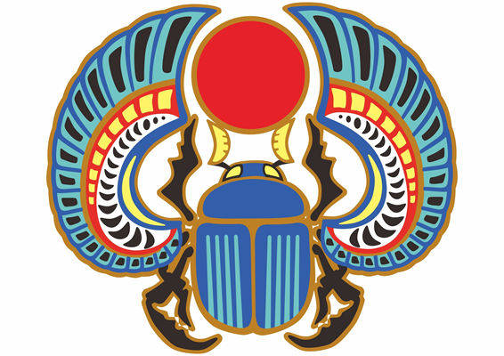 埃及风格圣甲虫裁片印花服装：神秘与时尚的完美结合