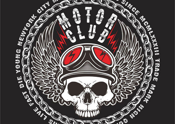 时尚街头风格裁片印花服装：摩托车俱乐部主题设计