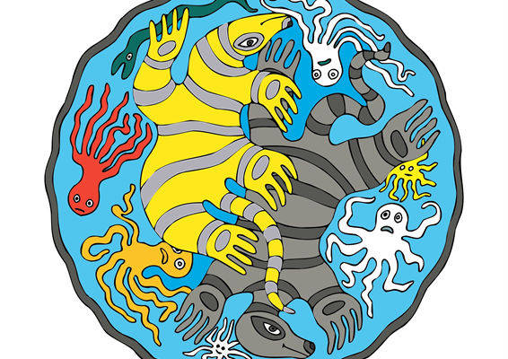 海洋探险家必备:多彩海洋生物裁片服装印花