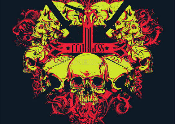 神秘骷髅与十字架裁片印花服装:哥特风格街头潮流