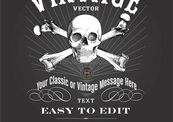 复古风格骷髅头裁片印花服装，展现独特个性的时尚选择