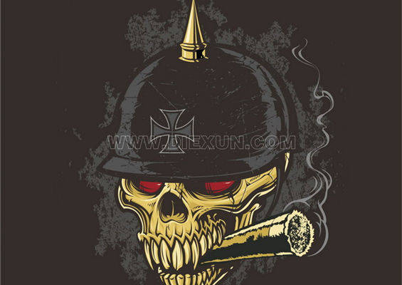 独特骷髅头裁片印花服装，展现个性街头风格