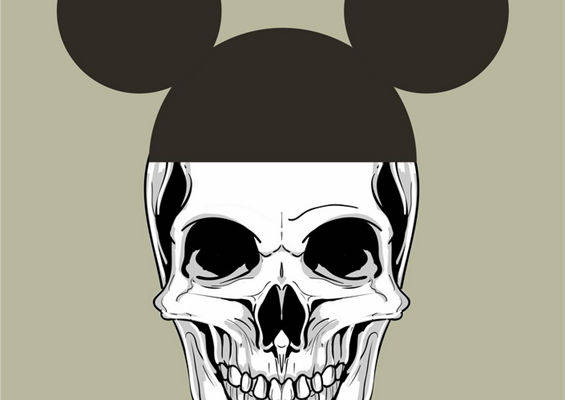 独特创意骷髅头裁片印花服装印花设计