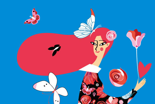 春日浪漫花卉裁片印花服装印花设计