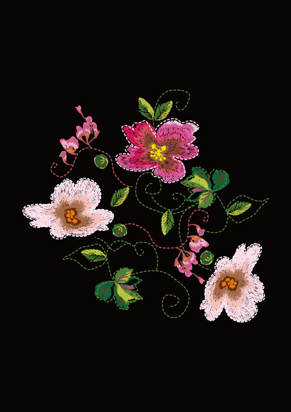 优雅花卉裁片印花，为服装增添自然之美