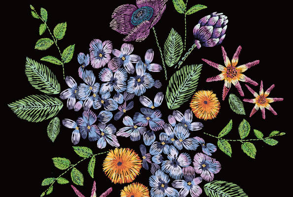 春日繁花似锦裁片印花服装印花设计