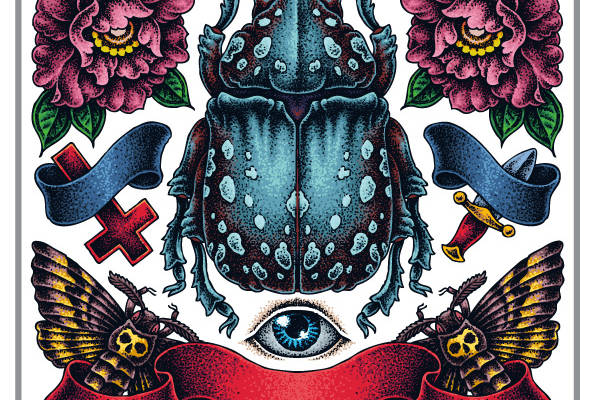 独特昆虫主题裁片印花服装，展现个性与艺术的完美结合