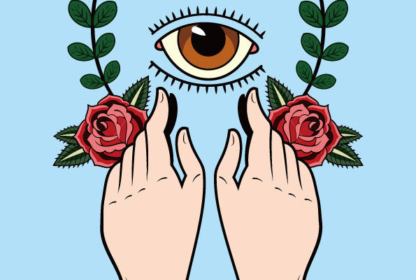 神秘眼眸与玫瑰裁片印花服装:独特艺术风格与时尚的完美融合