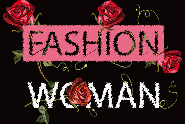 优雅玫瑰裁片印花服装,展现女性时尚魅力