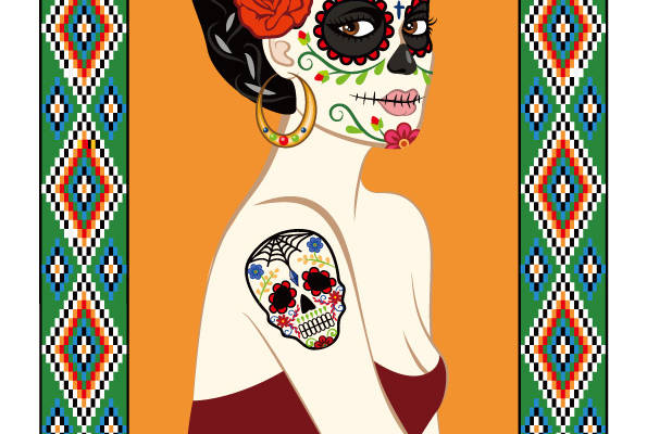 墨西哥亡灵节主题裁片印花服装：传统与现代的完美融合