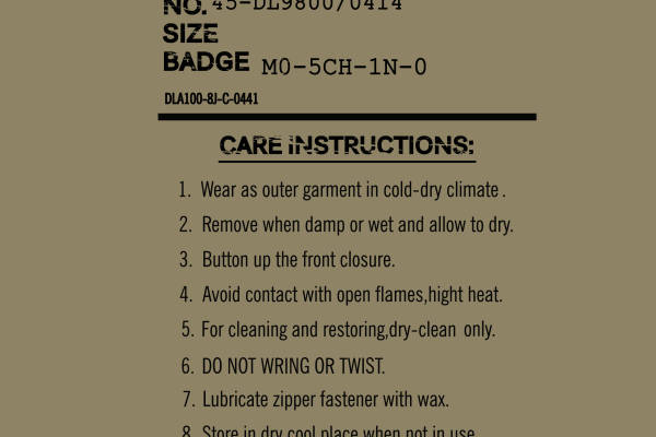 Moschino Couture裁片印花服装印花护理指南