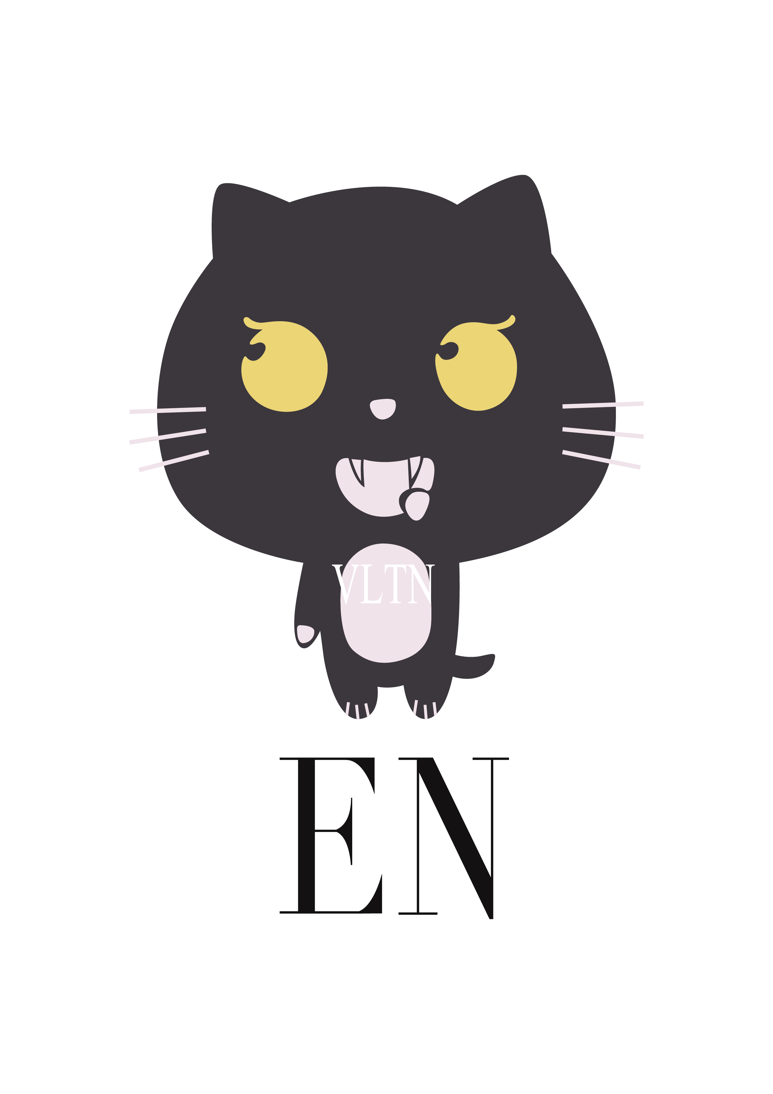 时尚可爱黑猫裁片印花服装，增添个性魅力