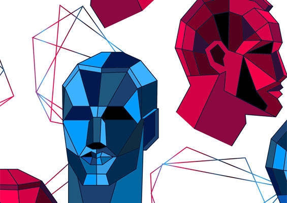 现代抽象几何风格裁片印花服装印花设计