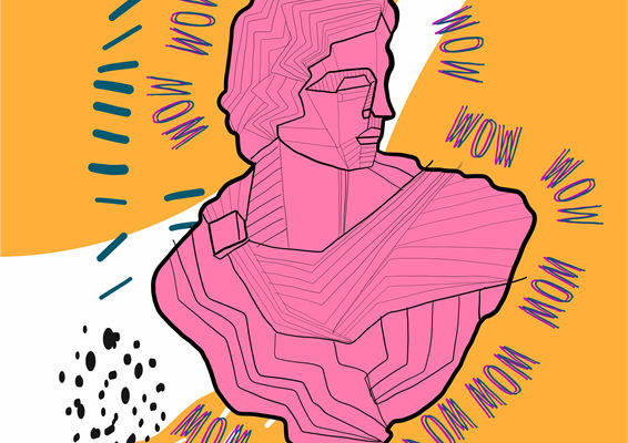 致敬母亲：粉色雕塑风格裁片印花服装印花设计