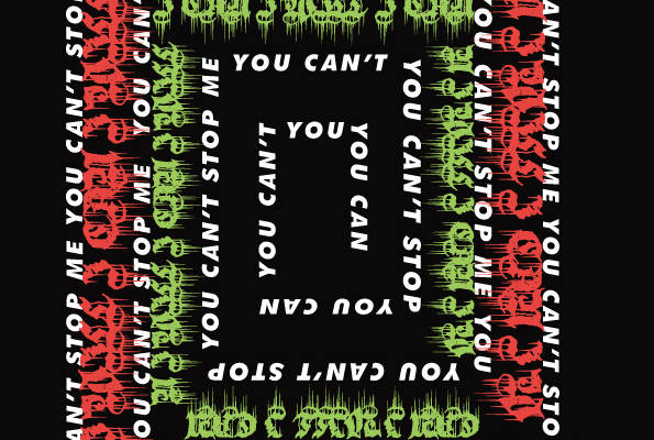 时尚街头风格裁片印花服装:'You Can't Stop Me'潮流印花