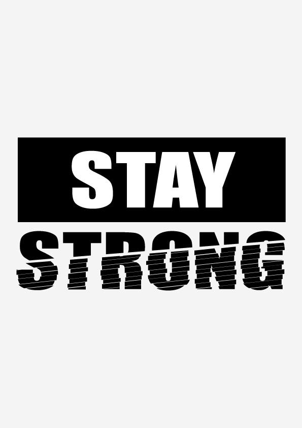 激励人心的裁片印花服装：'STAY STRONG'的力量