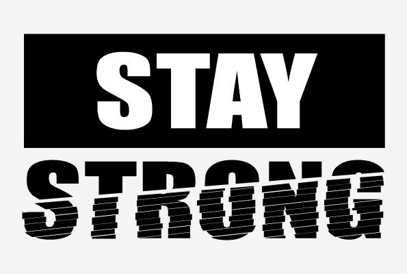 激励人心的裁片印花服装：'STAY STRONG'的力量