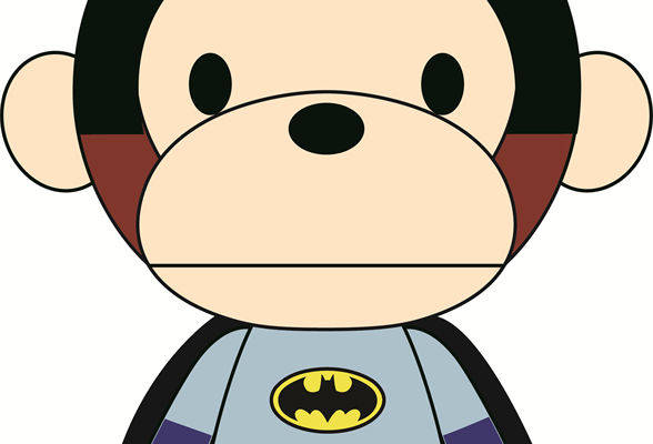 可爱卡通蝙蝠侠裁片印花服装，打造时尚英雄风格