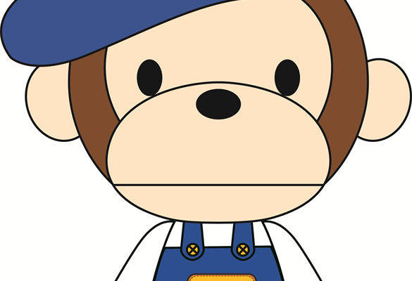 可爱卡通熊裁片印花服装印花设计,适合儿童和家庭装