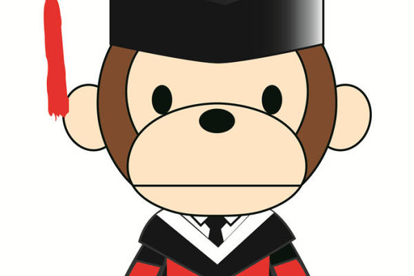 可爱卡通猴子裁片印花服装印花设计