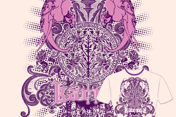 时尚复古服装印花:精美图案设计,展现独特个性