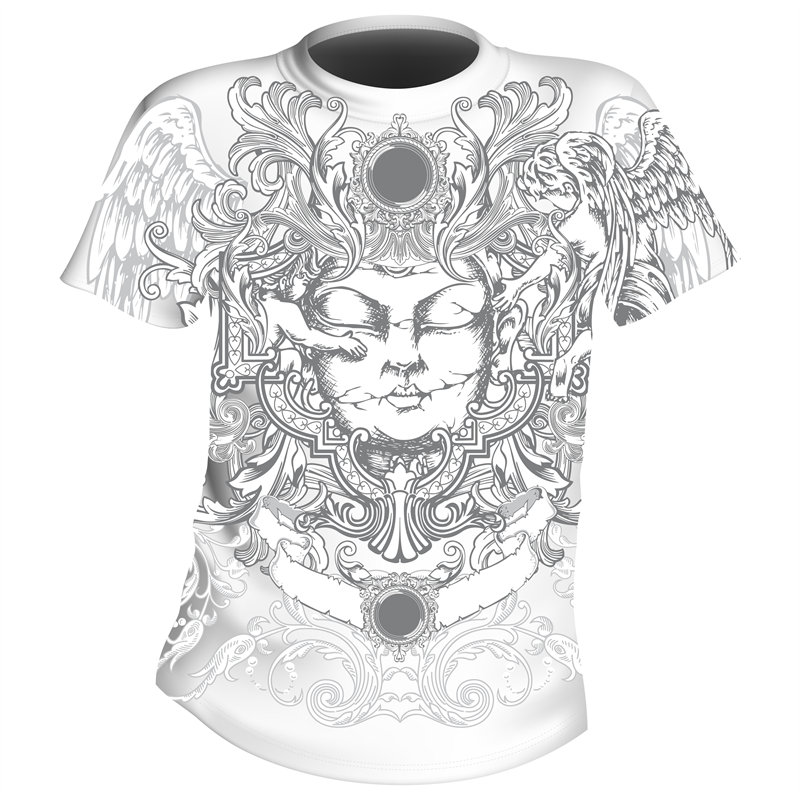 神秘复古风格面料印花服装：天使与恶魔的完美融合