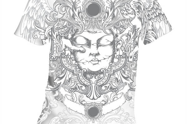 神秘复古风格面料印花服装：天使与恶魔的完美融合