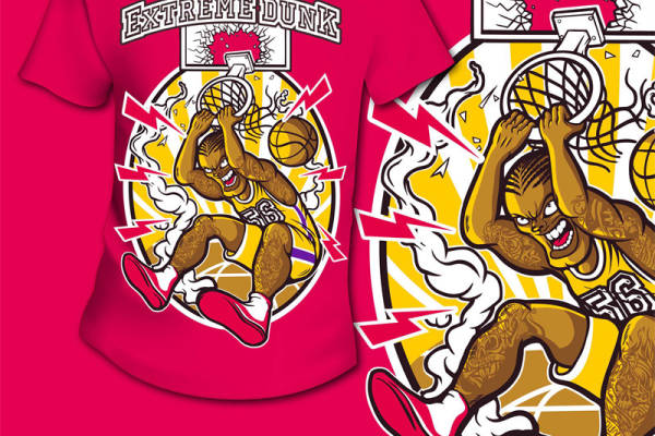 活力四射的篮球主题服装印花，展现你的运动激情