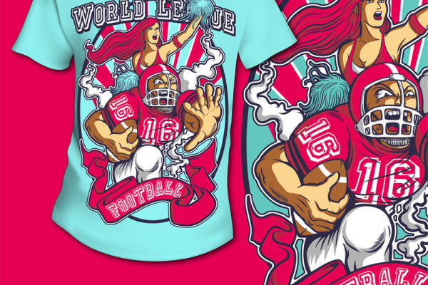 时尚运动风：世界联盟足球服装印花设计