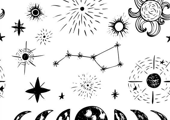 神秘夜空主题面料印花，打造梦幻服装印花设计