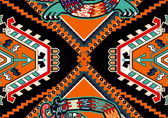 探索神秘玛雅文化：独特几何图案服装印花