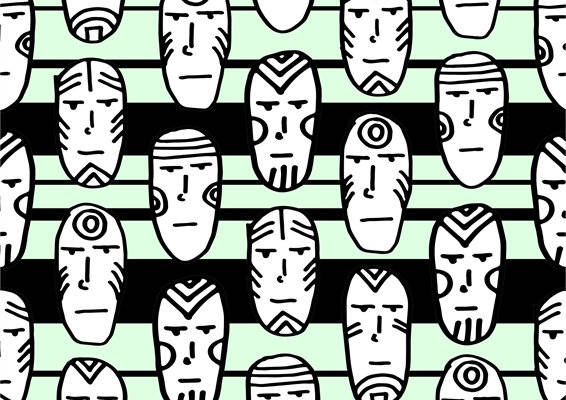 探索神秘部落风情：独特几何图案服装印花面料