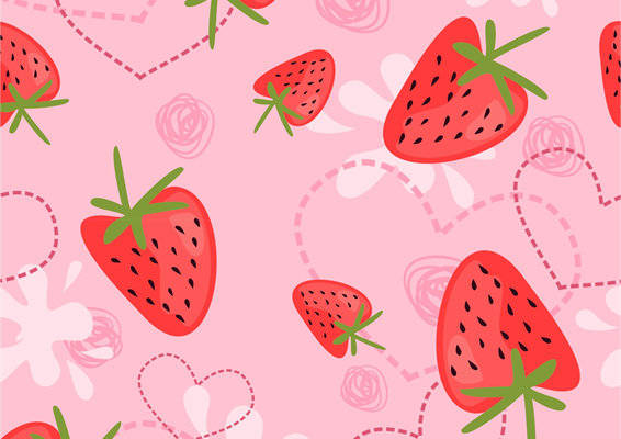 甜美草莓图案面料印花，打造夏日清新服装印花时尚