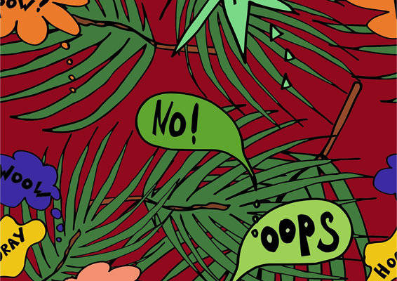 热带风情服装印花：活力四射的自然元素融合